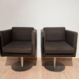Set of Dutch Cubic Swivel Chairs with Tableau by Lensvelt, 2001