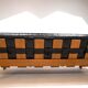 Brutalist 3 seater sofa leather and oak, 1960