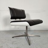 Design leather armchair, 80s/90s