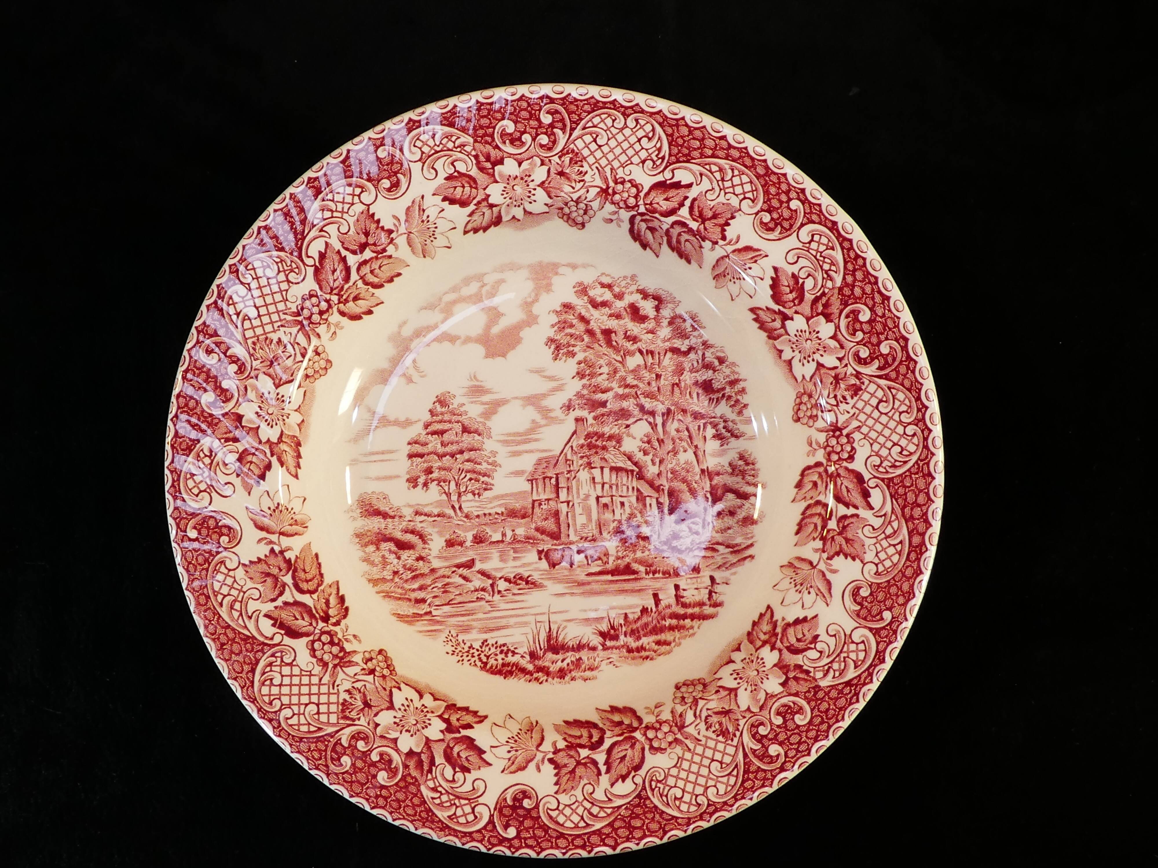 6 assiettes creuses barrats staffordshire made in england elizabethan
