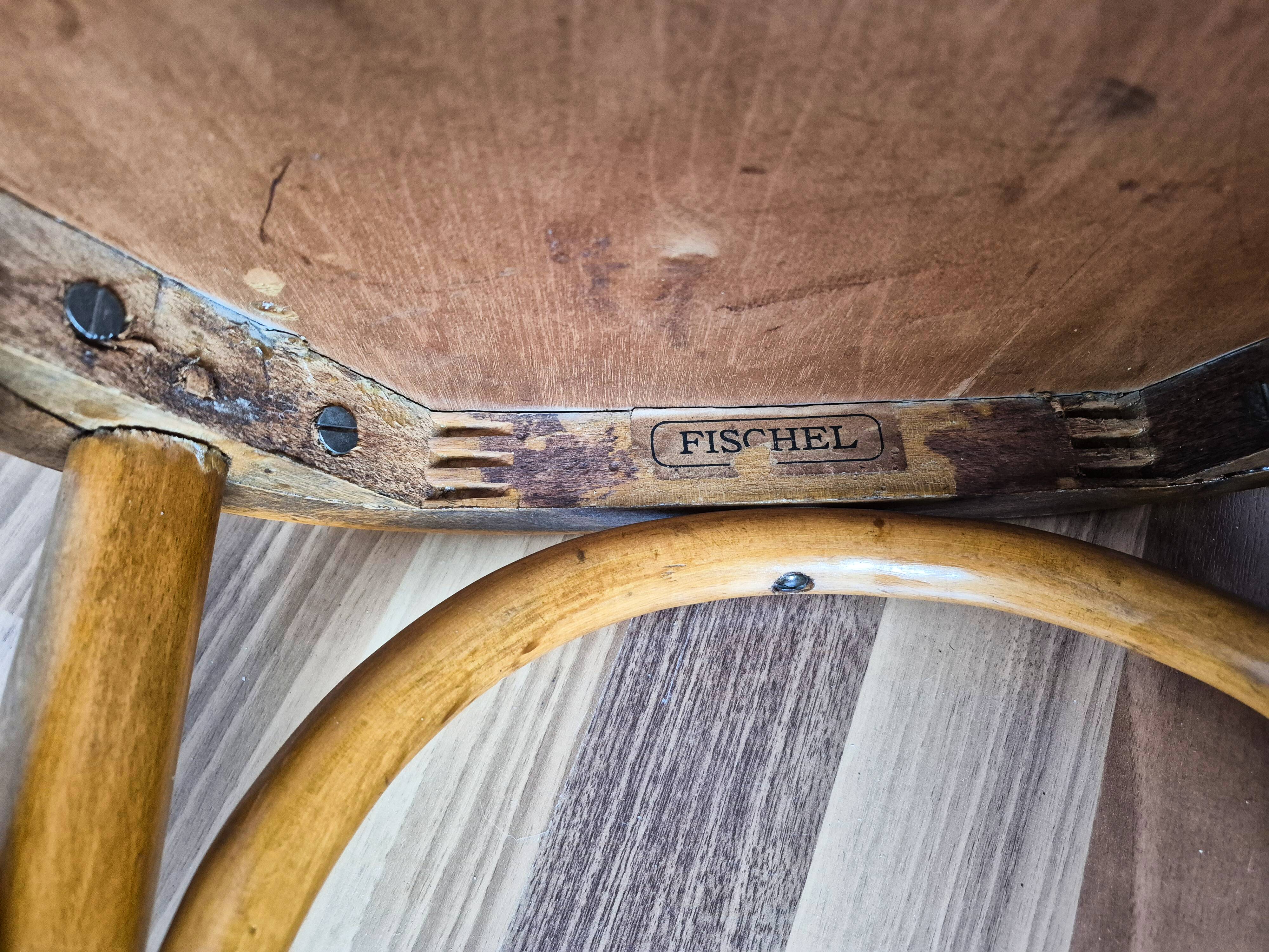 Turned wooden bistro chair, Fischel