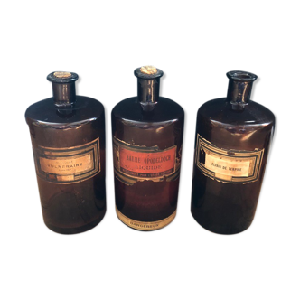 Set of 3 vials of Apothecary