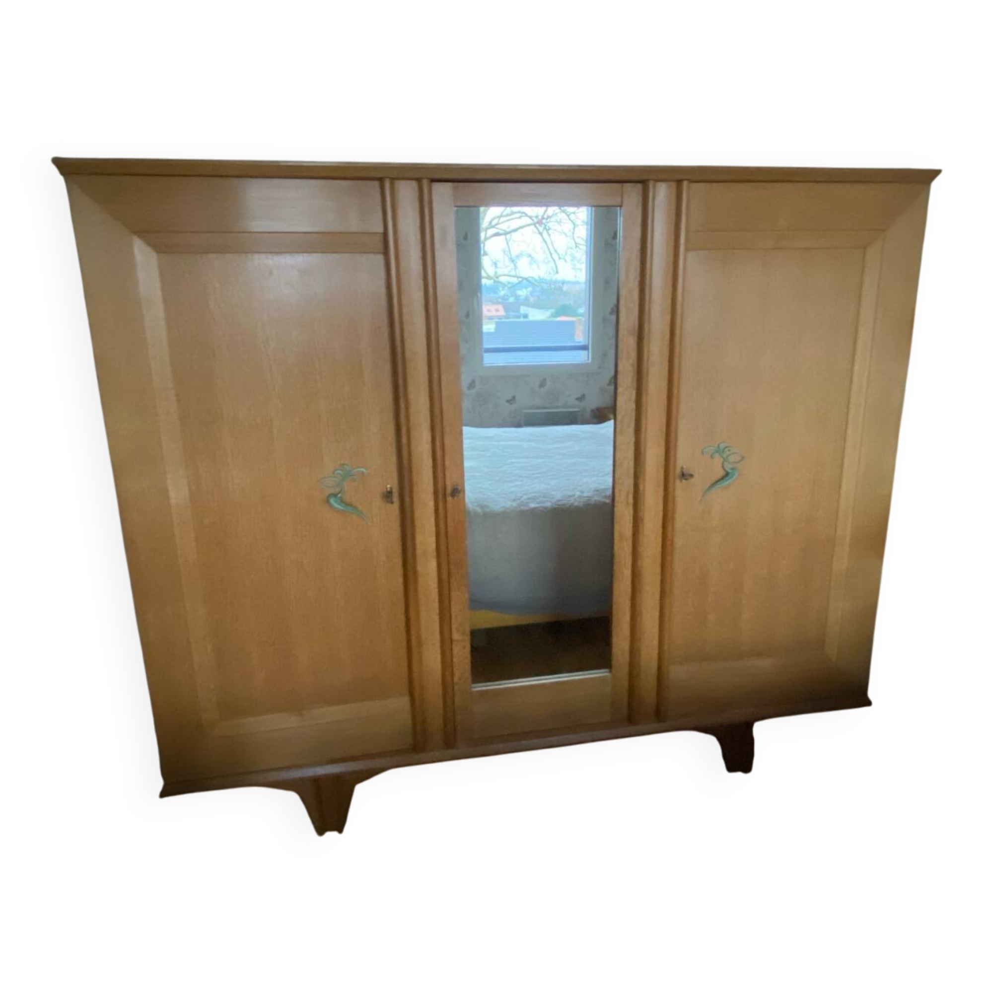 Vintage 1950 Oak Wardrobe – Large Capacity & Fully Dismantled