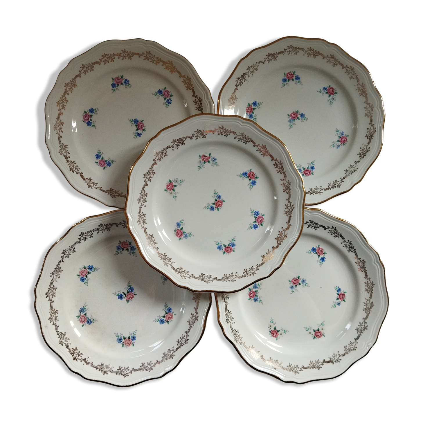 5 dessert plates L'Amandinoise