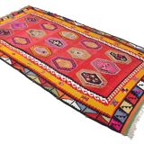 Authentic Vintage Turkish Kilims & Handwoven Rugs – Unique Home Decor Pieces 183x 344 cm