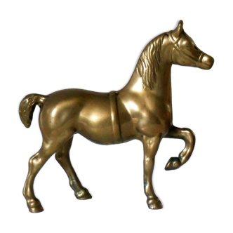 Large vintage brass horse