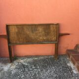 Vintage headboard with bedside tables