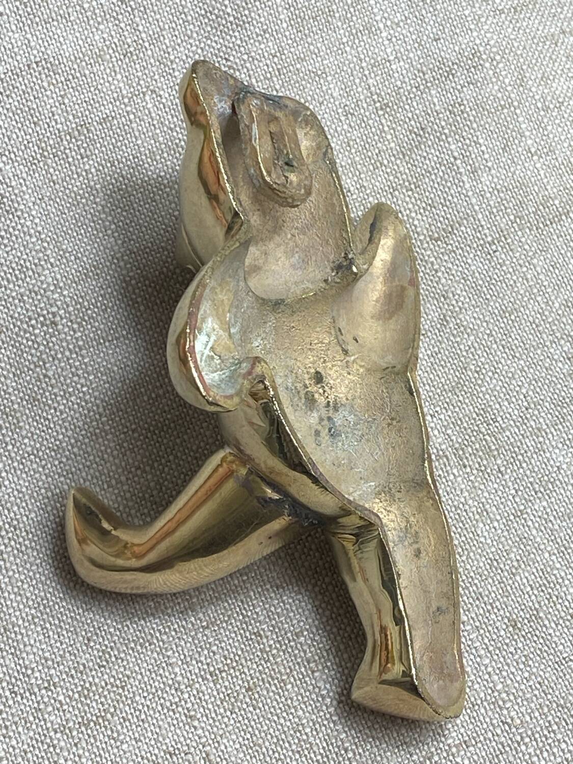 Solid brass panda-shaped wall hooks