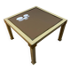 Metal and brass coffee table in ceramic by Nisco.