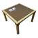 Metal and brass coffee table in ceramic by Nisco.