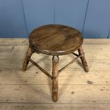 Faux bamboo stool made of beech wood