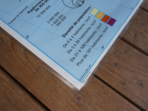 Carte scolaire poster vintage Afrique édition MDI