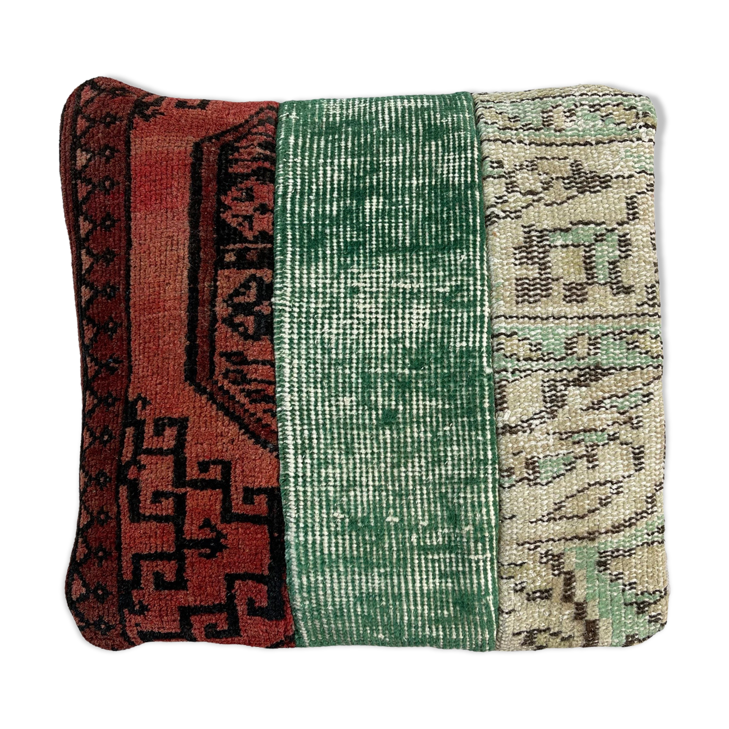 Turkish patchwork rug cushion cover 40x40 cm