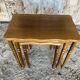 Set of 3 Vintage Nesting Tables with Turned Wooden Legs #D592