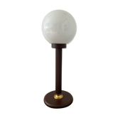 Vintage lamp from the 70s in metal and opaline