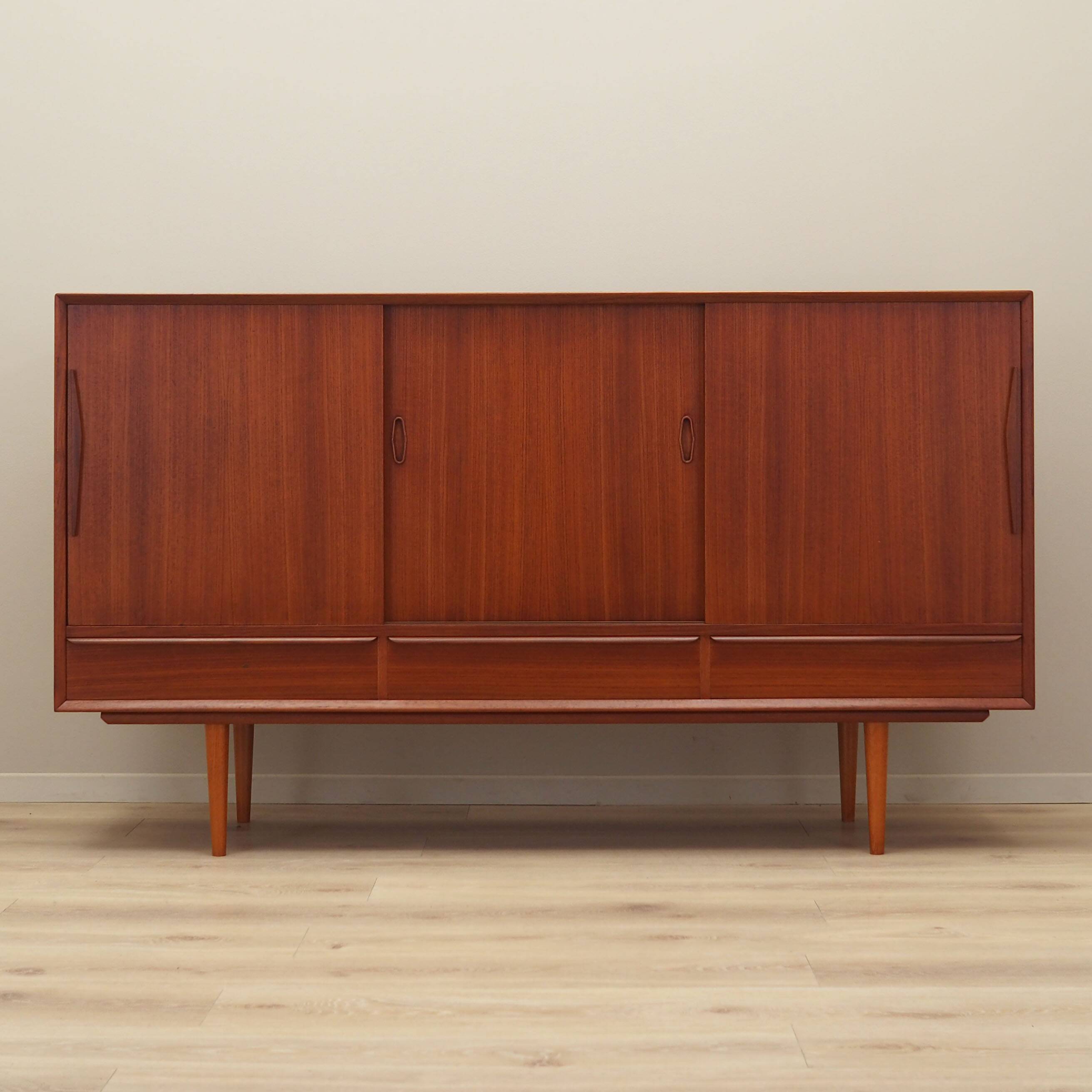 Teak highboard, Danish design, 1960s, production: Denmark