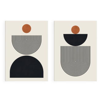 2 geometric art prints. A2 (42x59.4cm)