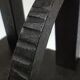Pair of bookends in black lacquered steel design 60s
