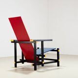 Gerrit Rietveld Red & Blue Chair for Cassina 1918/1970s