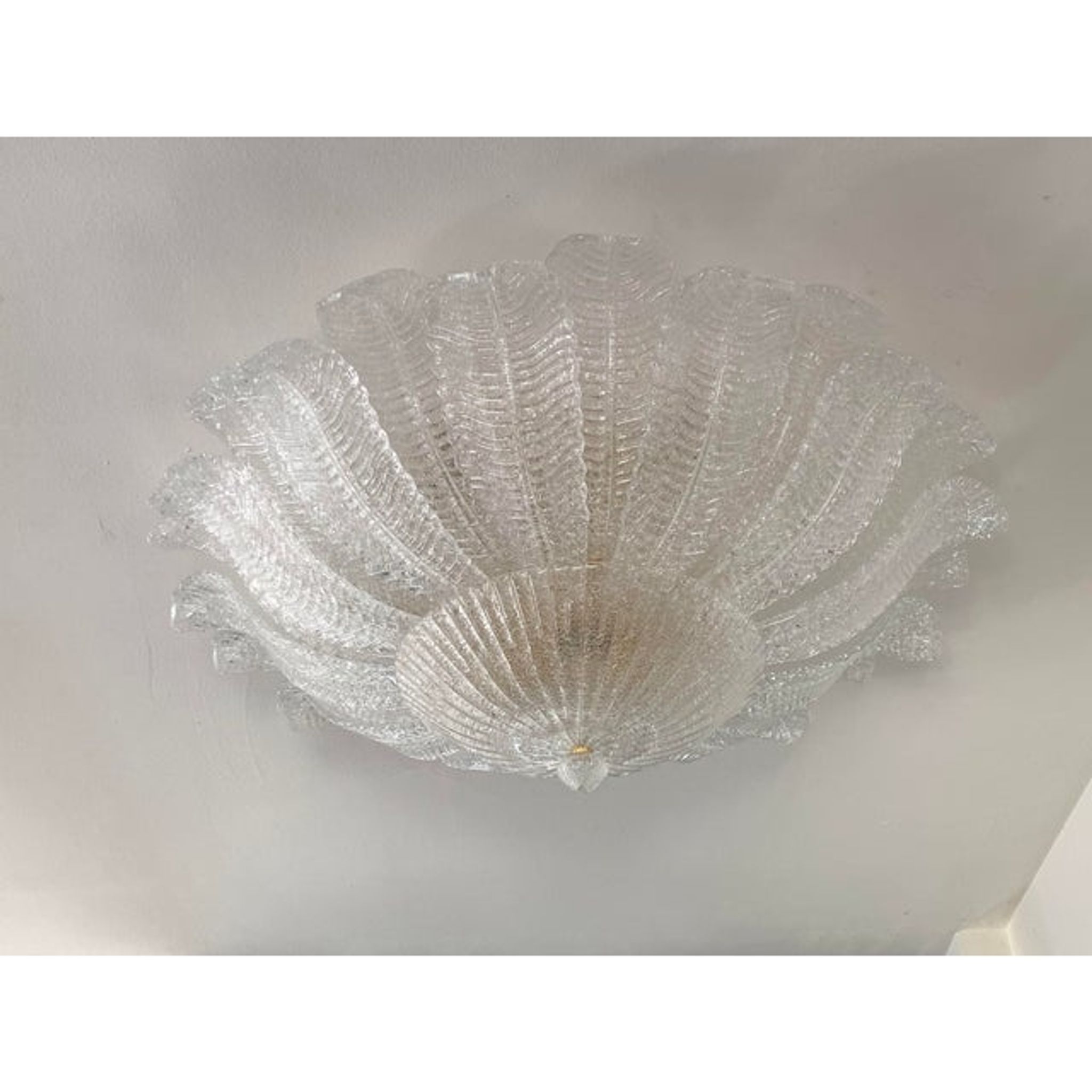 Paire de plafonniers en verre de Murano