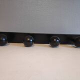 Vintage coat rack in black wood 4 pads