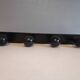 Porte-manteaux vintage en bois noir 4 patères