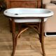Old baby bean bathtub enamelled structure bent wood early twentieth century