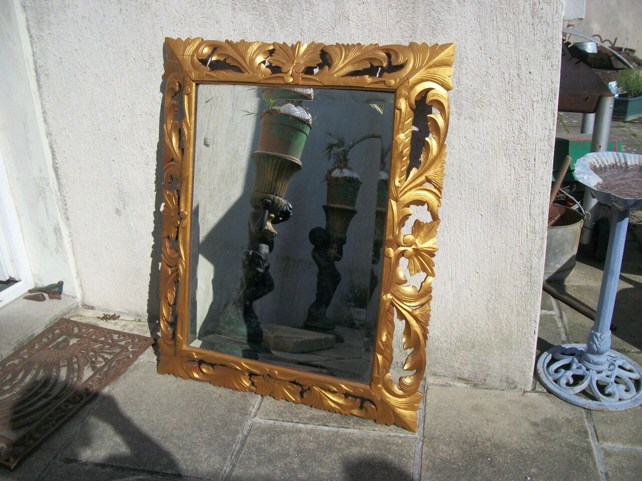 Golden oak mirror - 112x91cm