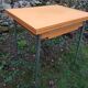 Table en formica orange, 2 rallonges