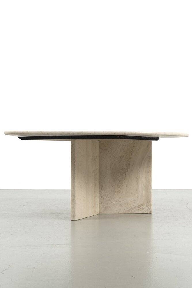 Table basse en travertin vintage