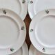 6 vintage flat plates porcelain Table et Couleurs model Raspberries