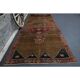 Vintage Turkish Oushak Handmade Wool Cotton Brown Runner Rug 165x417