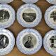 Set of 12 souvenir plates of Lourdes Digoin & Sarreguemines