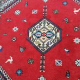 Old oriental carpet in handmade wool 200 x 150 cm