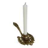 Elegant vintage solid brass cellar rat with handle