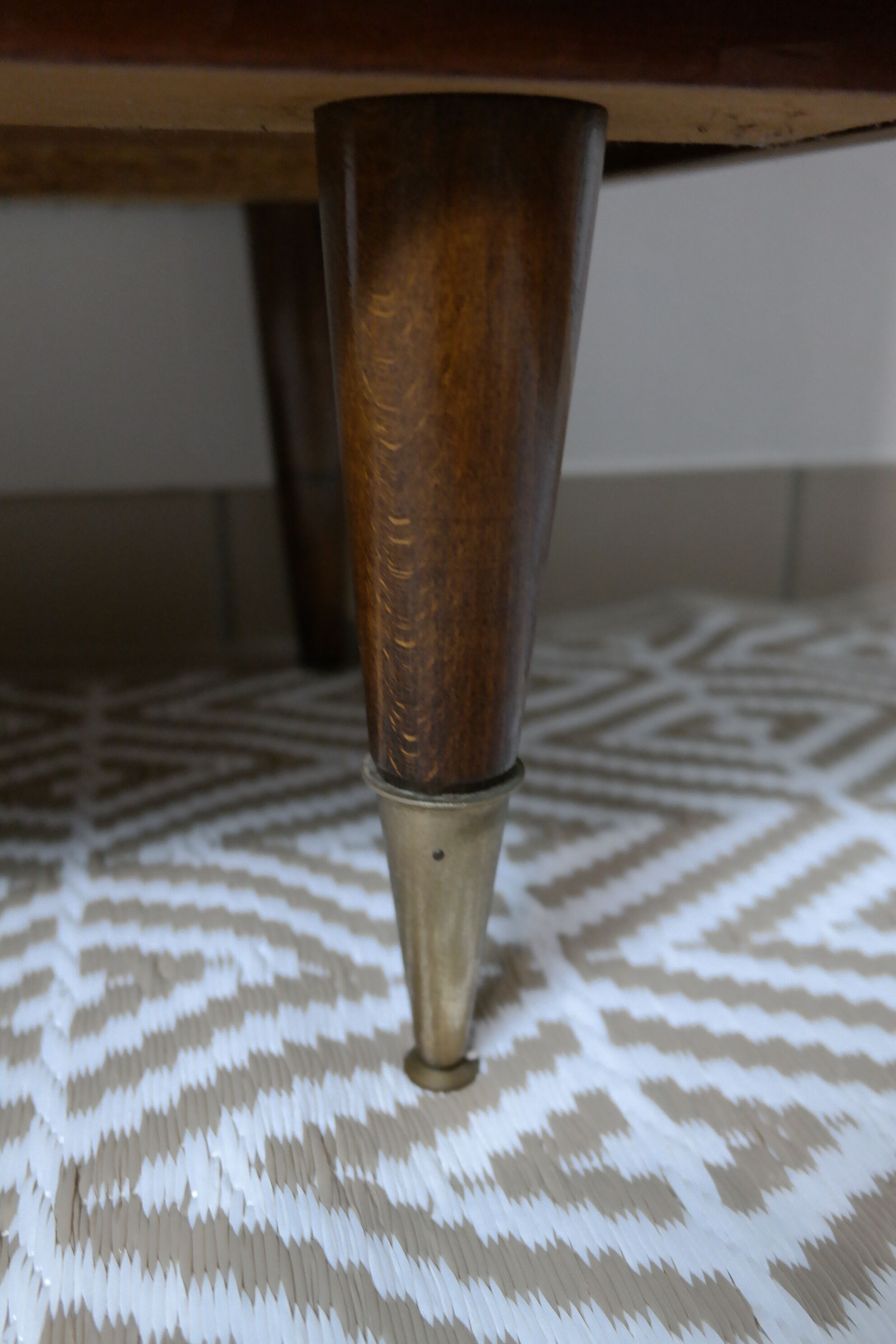 Walnut lace-up vintage chest of drawers