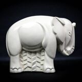 Cracked porcelain elephant in Art Deco style attributed to Charles Lemanceau, 1930.
