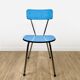 Duo de chaises en formica bleu ciel