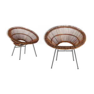Paire de fauteuils de
