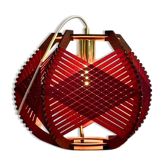 Table lamp or pendant light in woven wood Scandinavian style – Sora L – D39 c