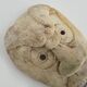 Netsuke old large bone mask japan grimacing character. 19th century