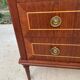 Louis XVI Empire style chest of drawers in solid teak wood with 4 drawers