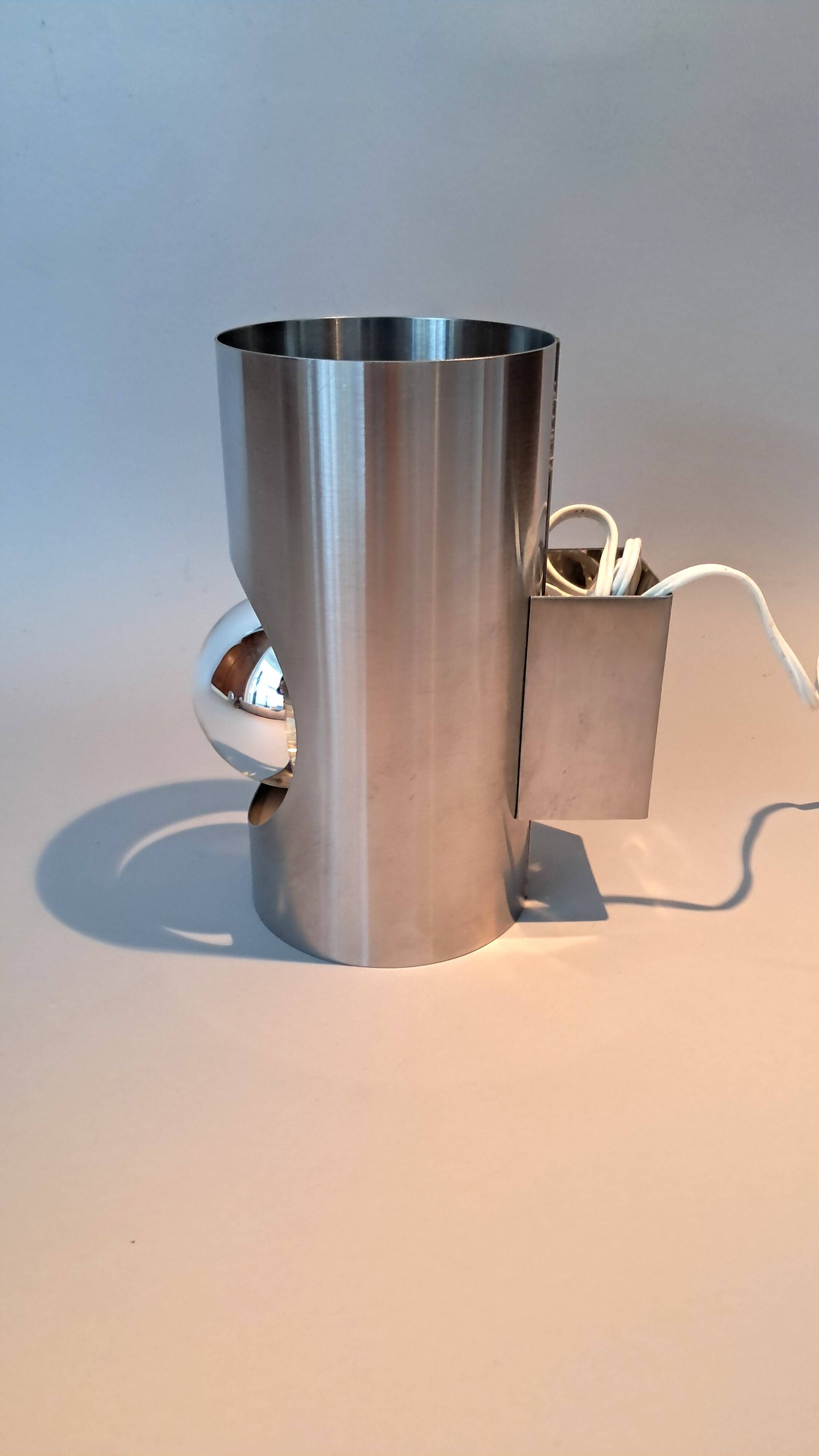 Oxar brushed aluminum wall light 1960/70.