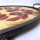 Vintage oval plateau in moulded resin and hammered metal, signed Datty.