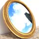 Ancien miroir doré ovale 30x35cm