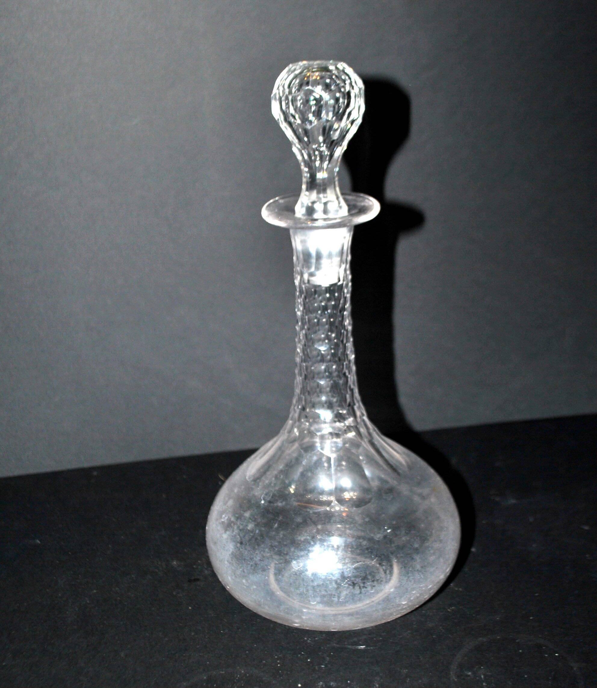 Baccarat tortoiseshell cut crystal carafe H29cm