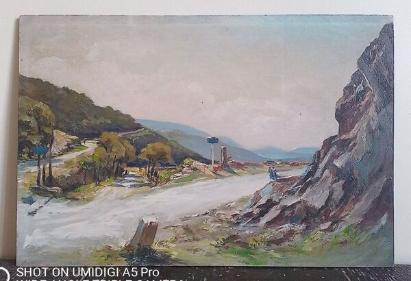 Tableau edouard leverd (1881-1950) huile sur panneau - 32 x 47 cm - collet villefort