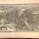 Carte plan gravure de Paris vintage