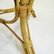 Tripod coffee table in rattan 1970s