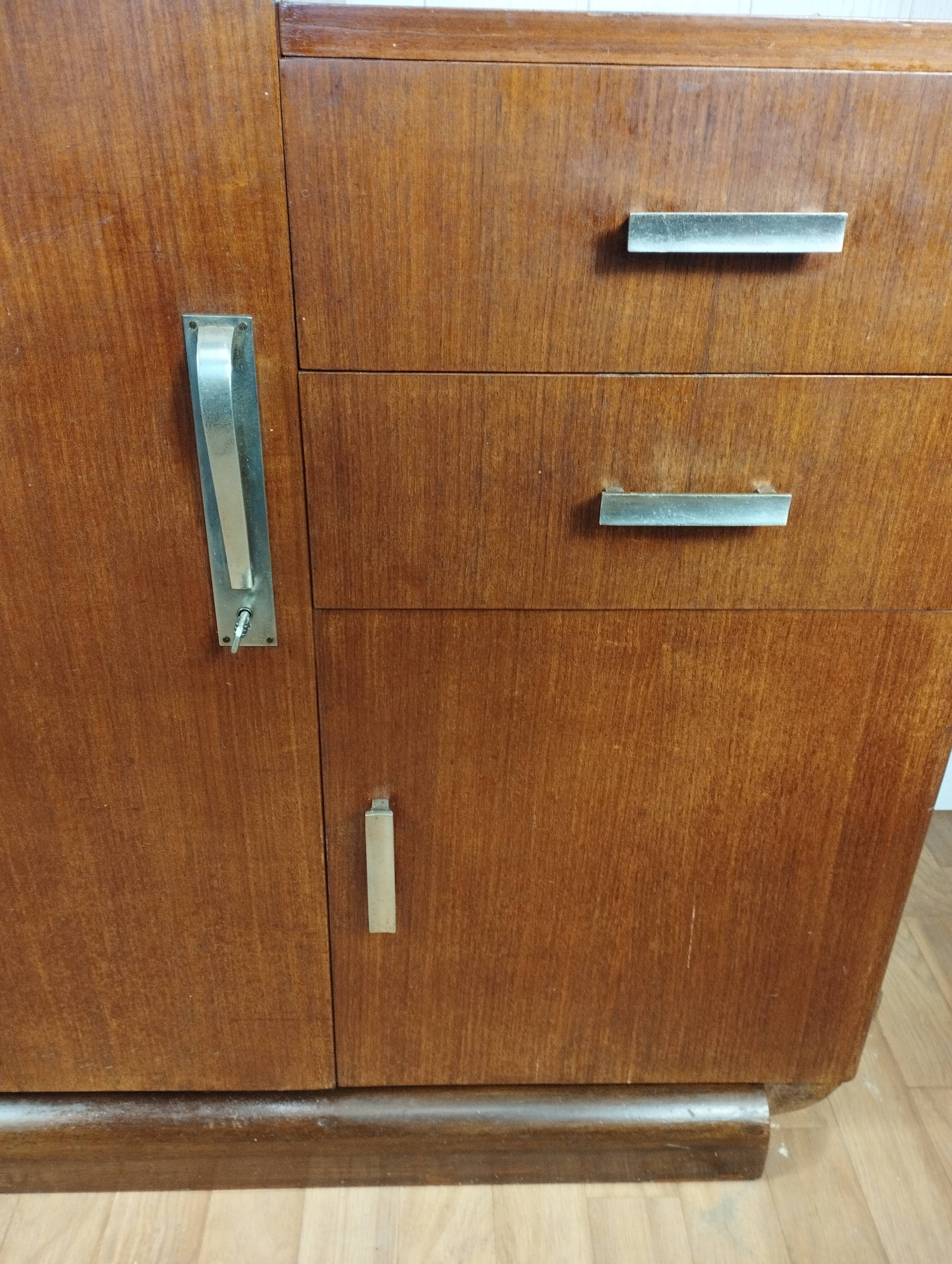 Asymmetrical vintage art deco style sideboard
